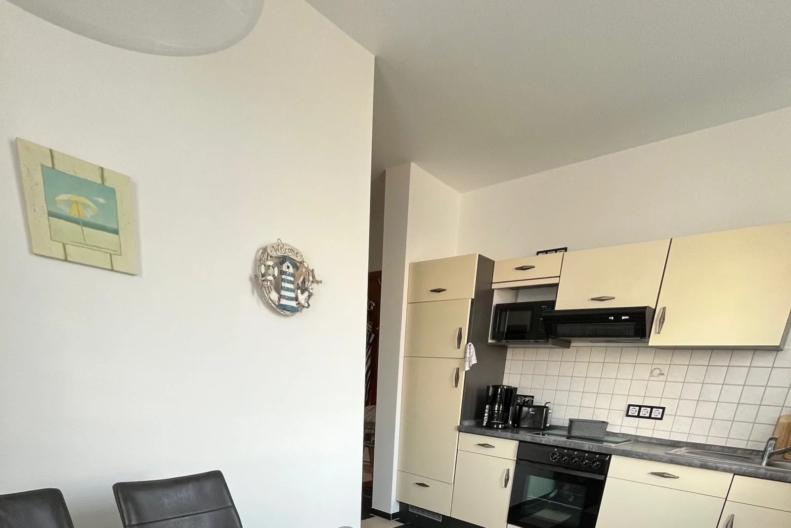 Ferienwohnung 1, Villa Michaelis: Küche mit Essplatz
