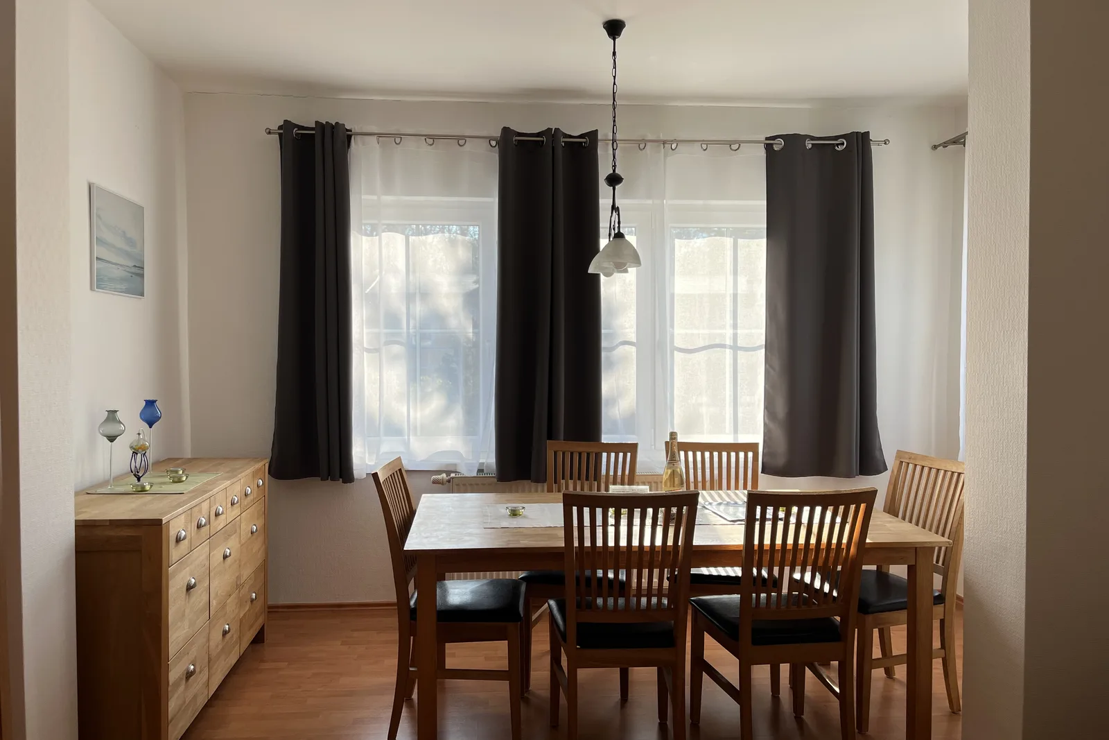 Ferienwohnung 4, Villa Michaelis: Essbereich im Erker
