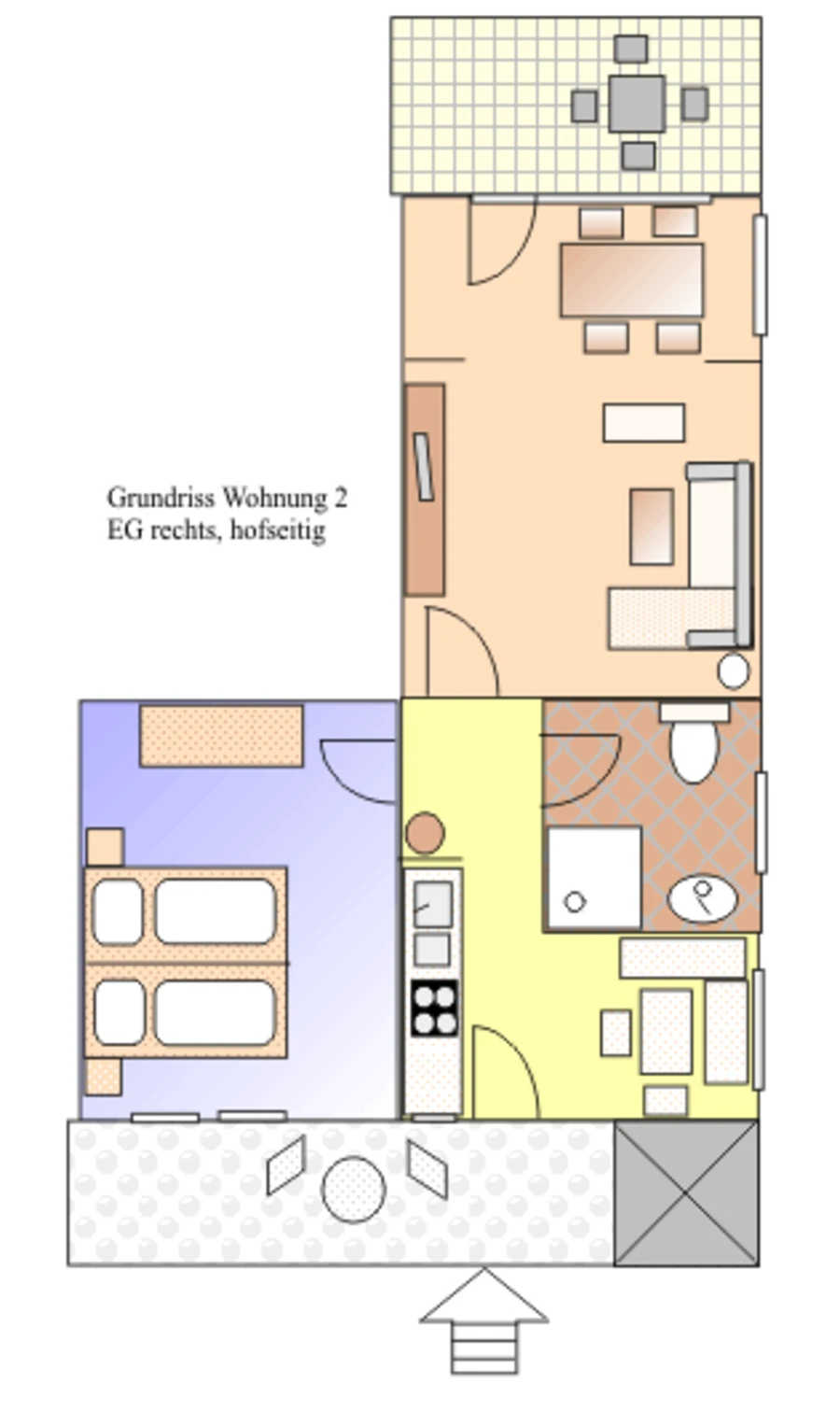 Grundriss der Ferienwohnung 2