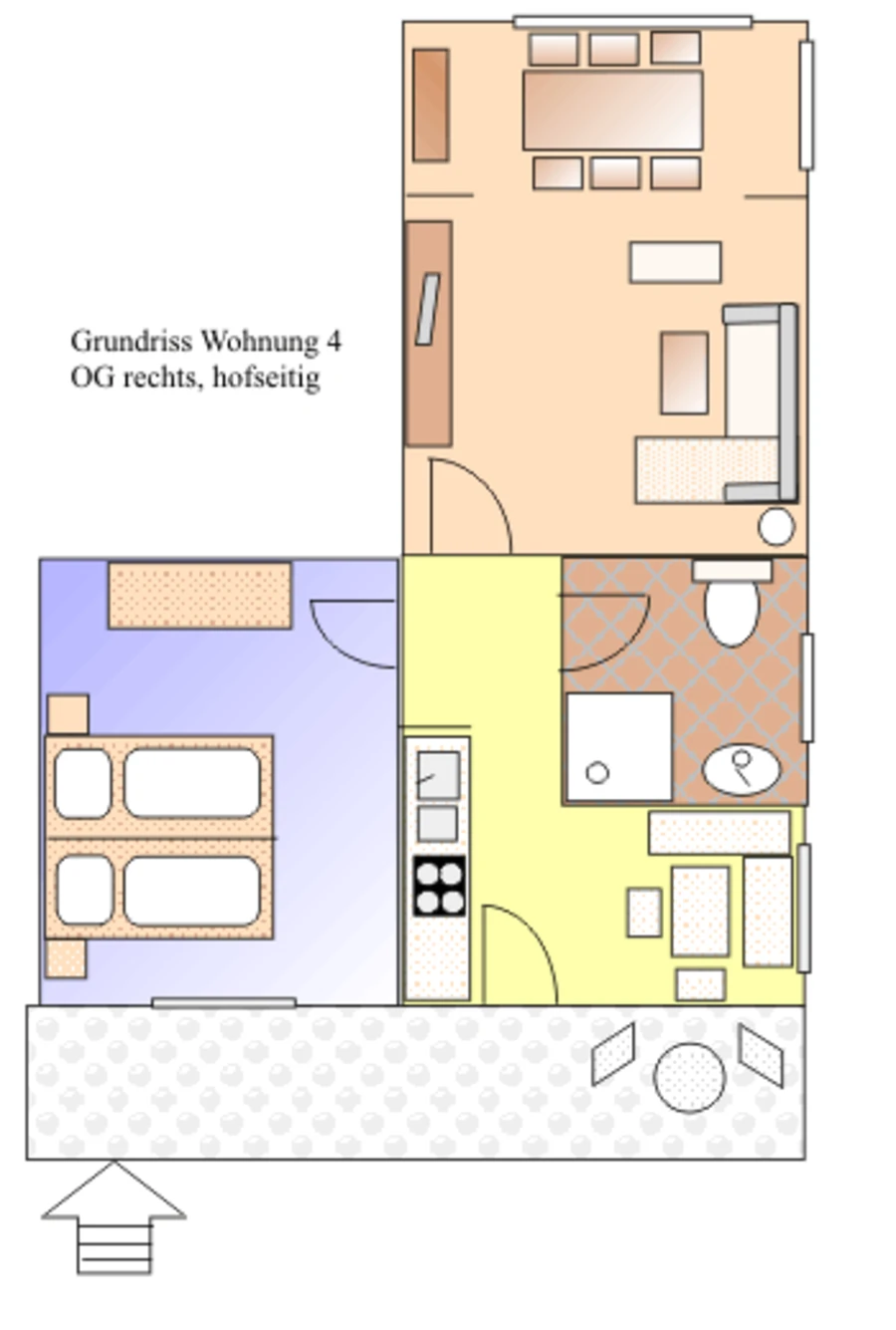 Grundriss der Ferienwohnung 4